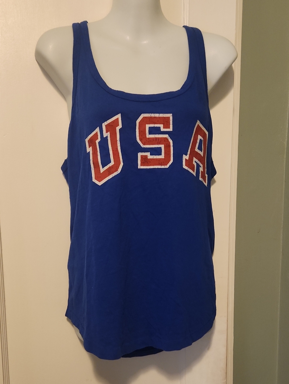 Polo by Ralph Lauren Royal Blue Tank with Red USA Lettering